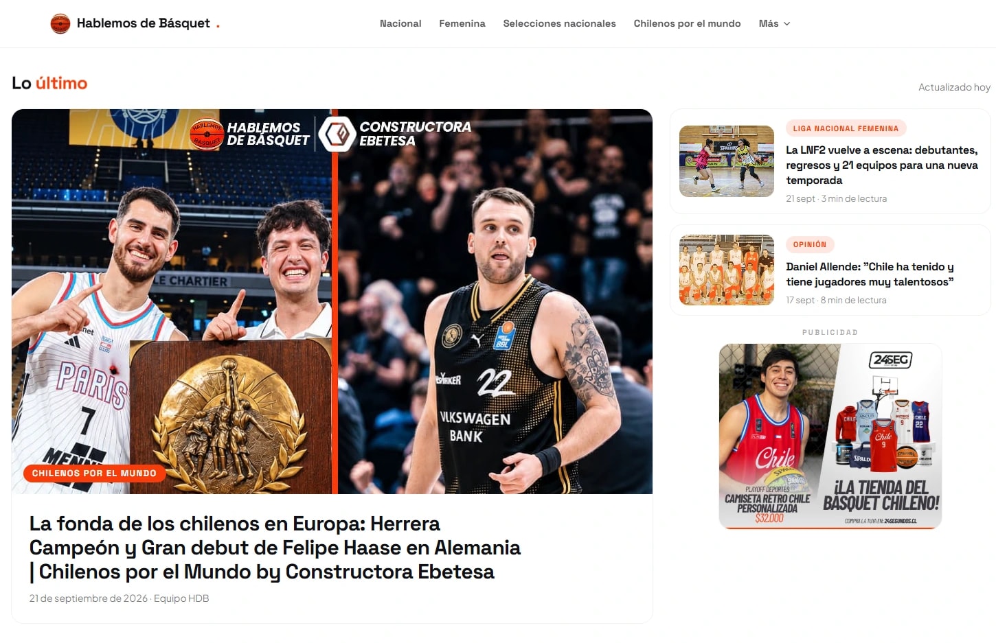 Portada de Hablemos de Básquet